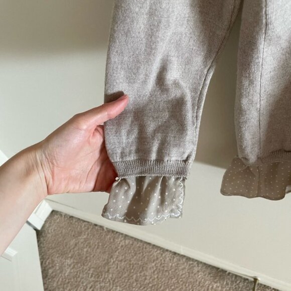 Love Moschino 100% Wool Lightweight Sweater With Built In Blouse Size 4 - Picture 6 of 9